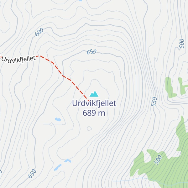Map of Urdvikfjellet