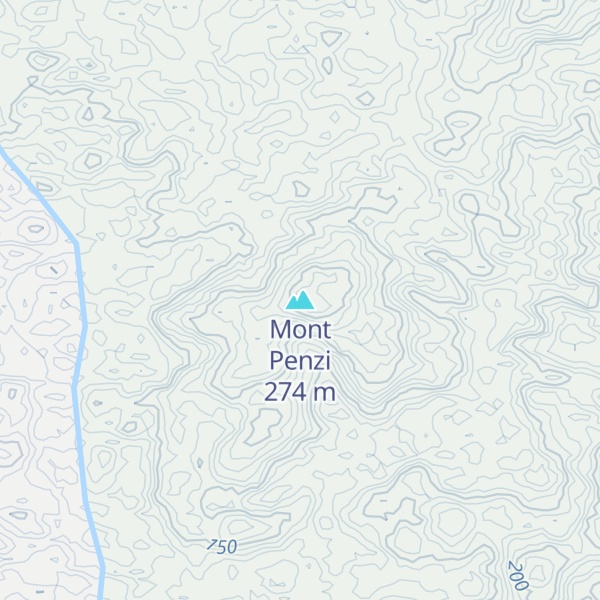 Map of Mont Penzi