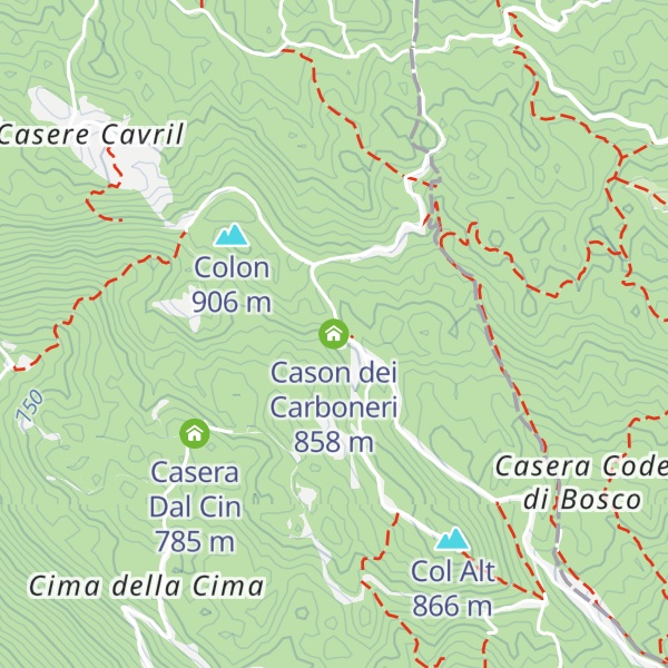 Map of Cason dei Carboneri