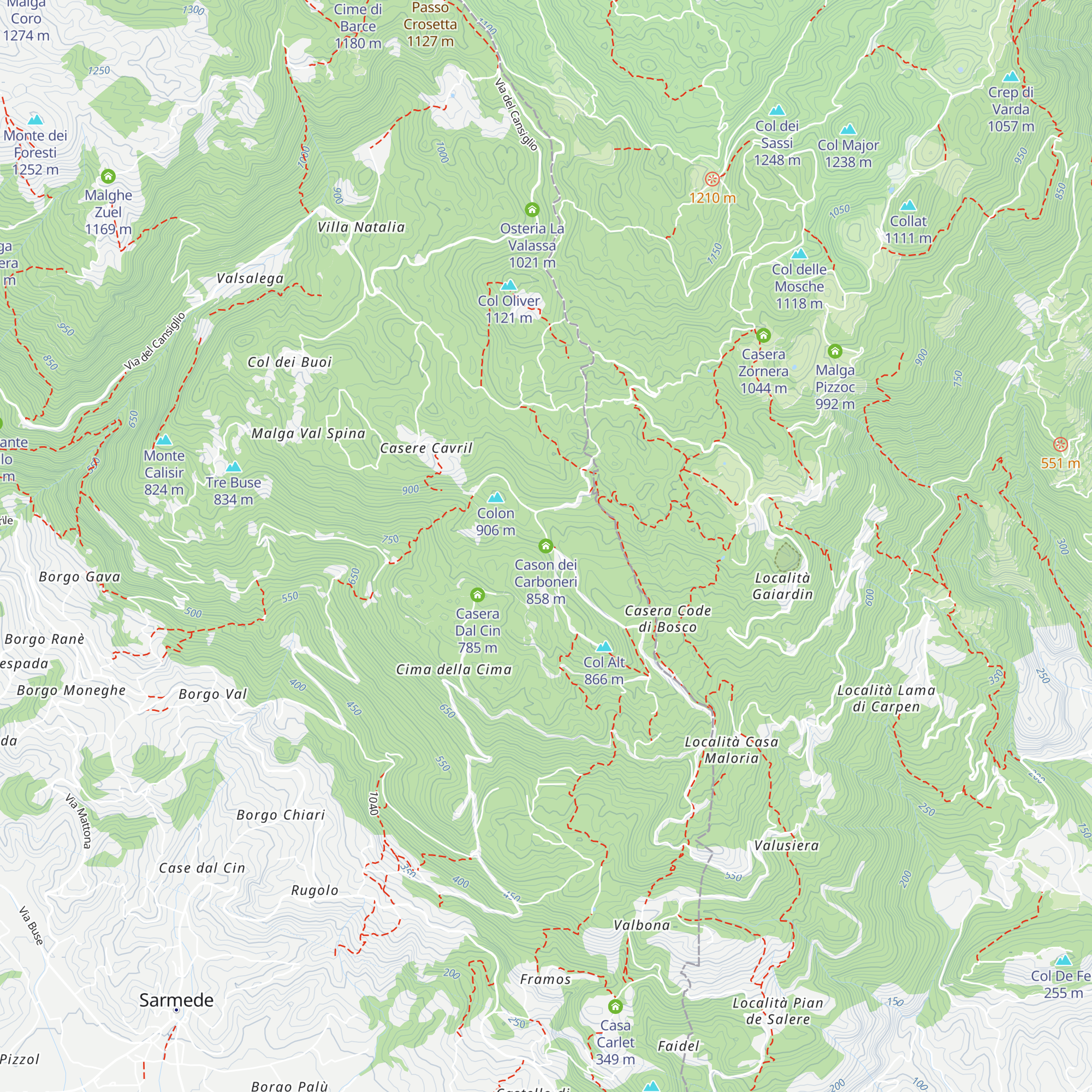 Cason dei Carboneri map