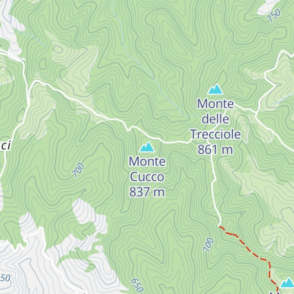Map of Monte Cucco