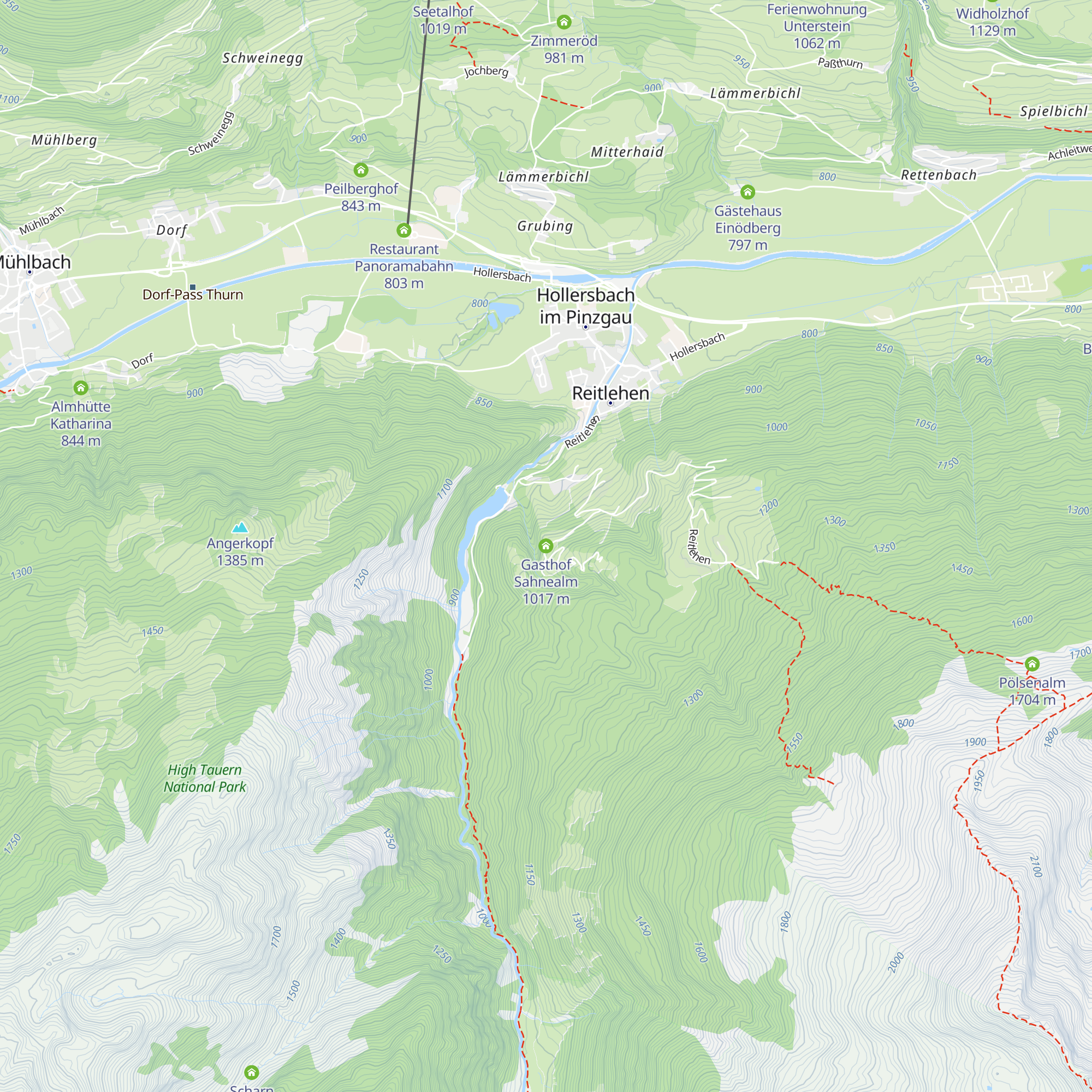 Gasthof Sahnealm map