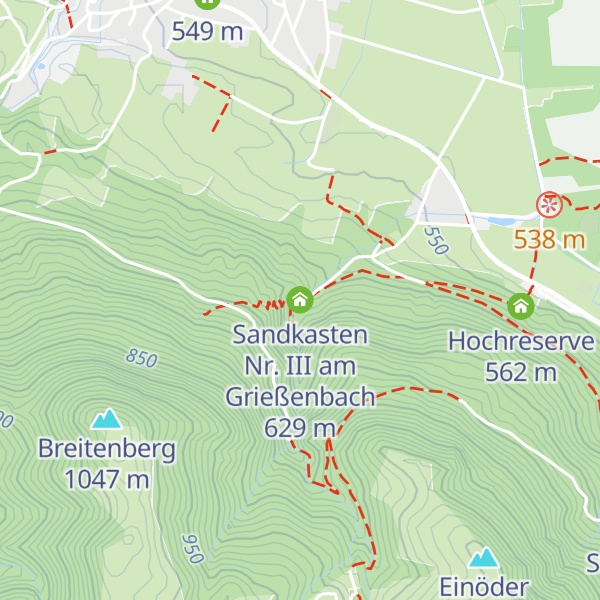 Map of Sandkasten Nr. III am Grießenbach