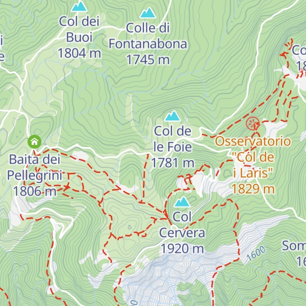 Map of Casera delle Armente