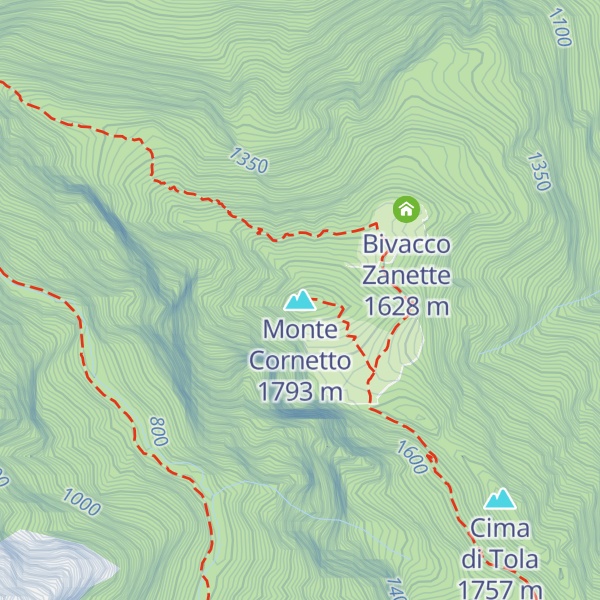 Map of Monte Cornetto