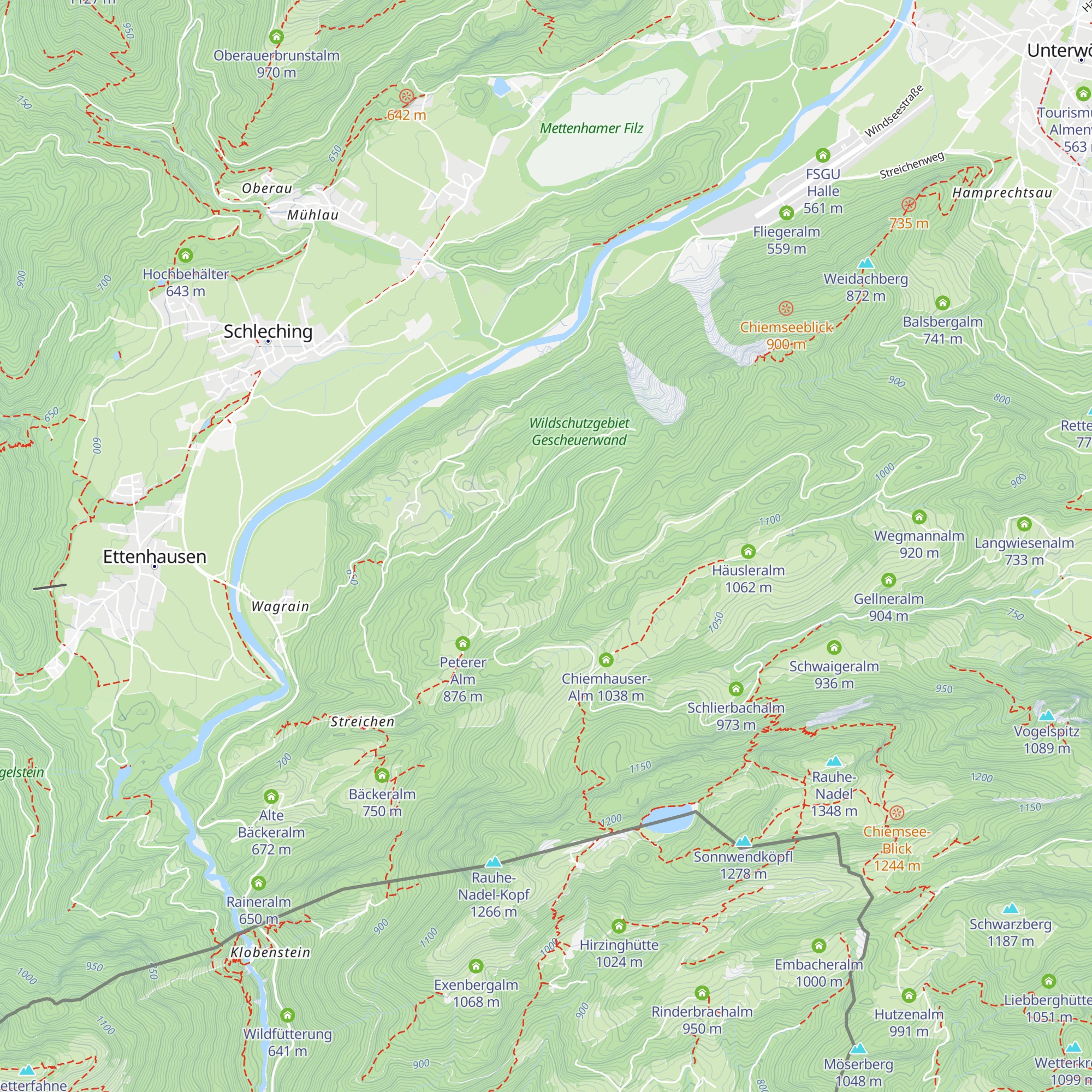 Kreuzerwiesen map