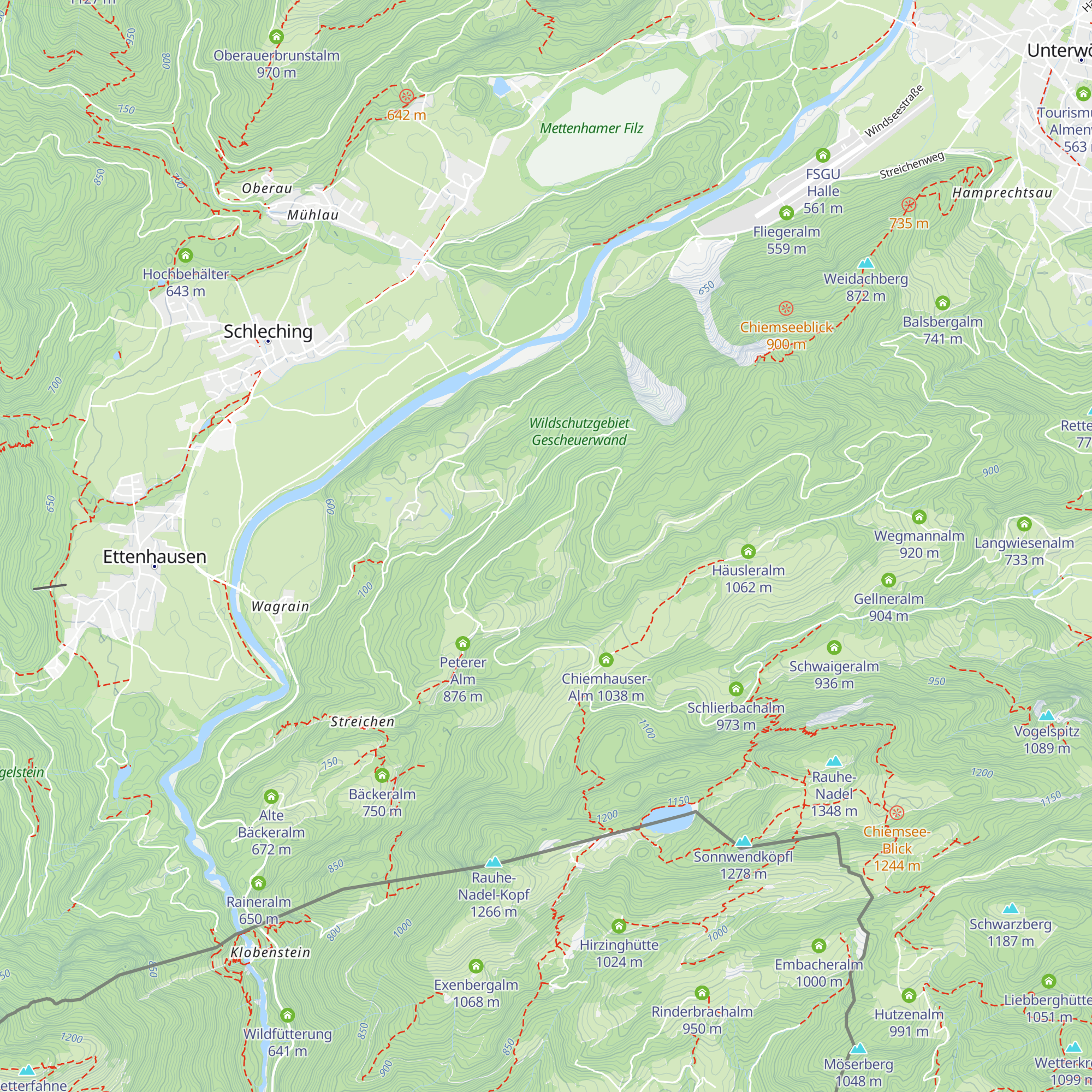 Kreuzerwiesen map