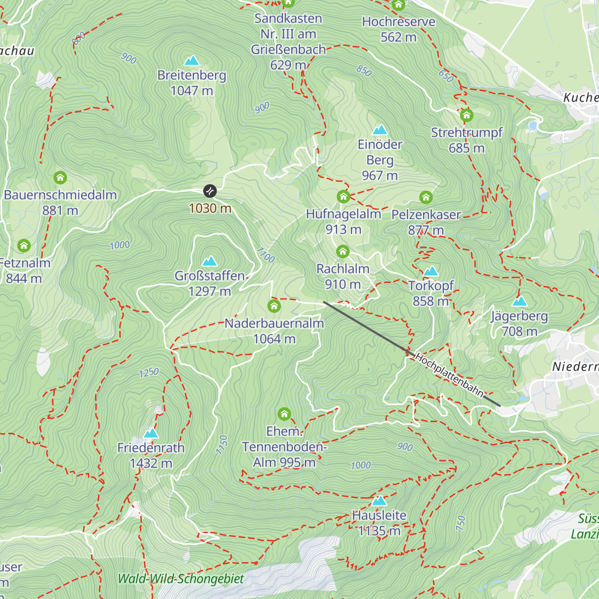 Staffnalm map