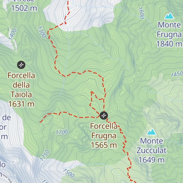 Map of Ricovero Casera Frugna