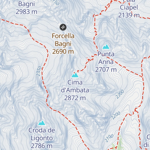 Map of Cima d'Ambata