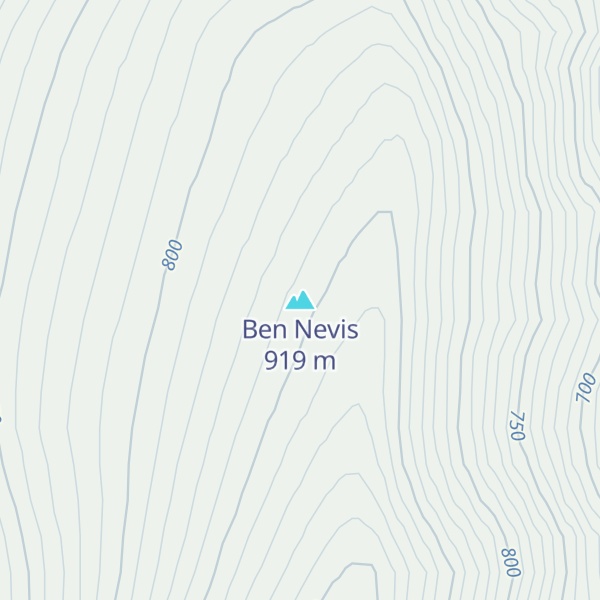 Map of Ben Nevis