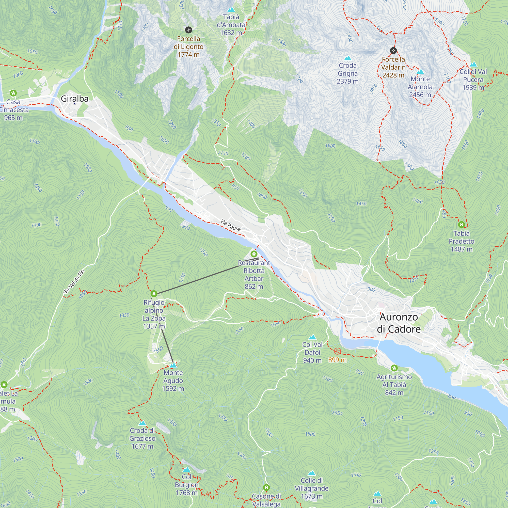 Restaurant Ribotta Artbar map