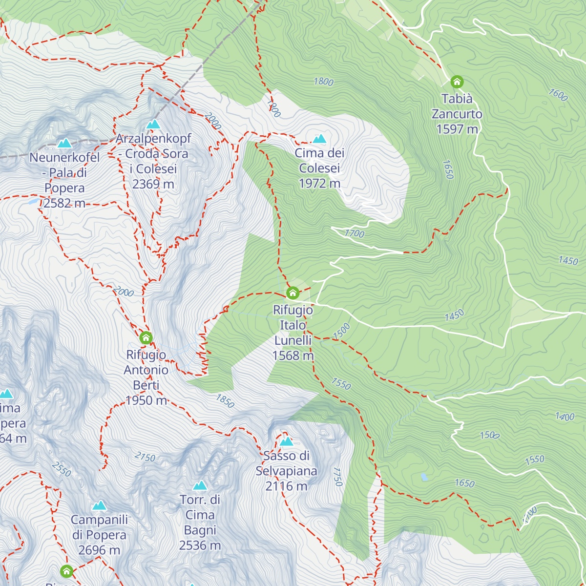 Rifugio Italo Lunelli map