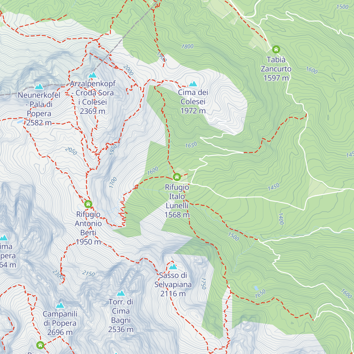 Rifugio Italo Lunelli map