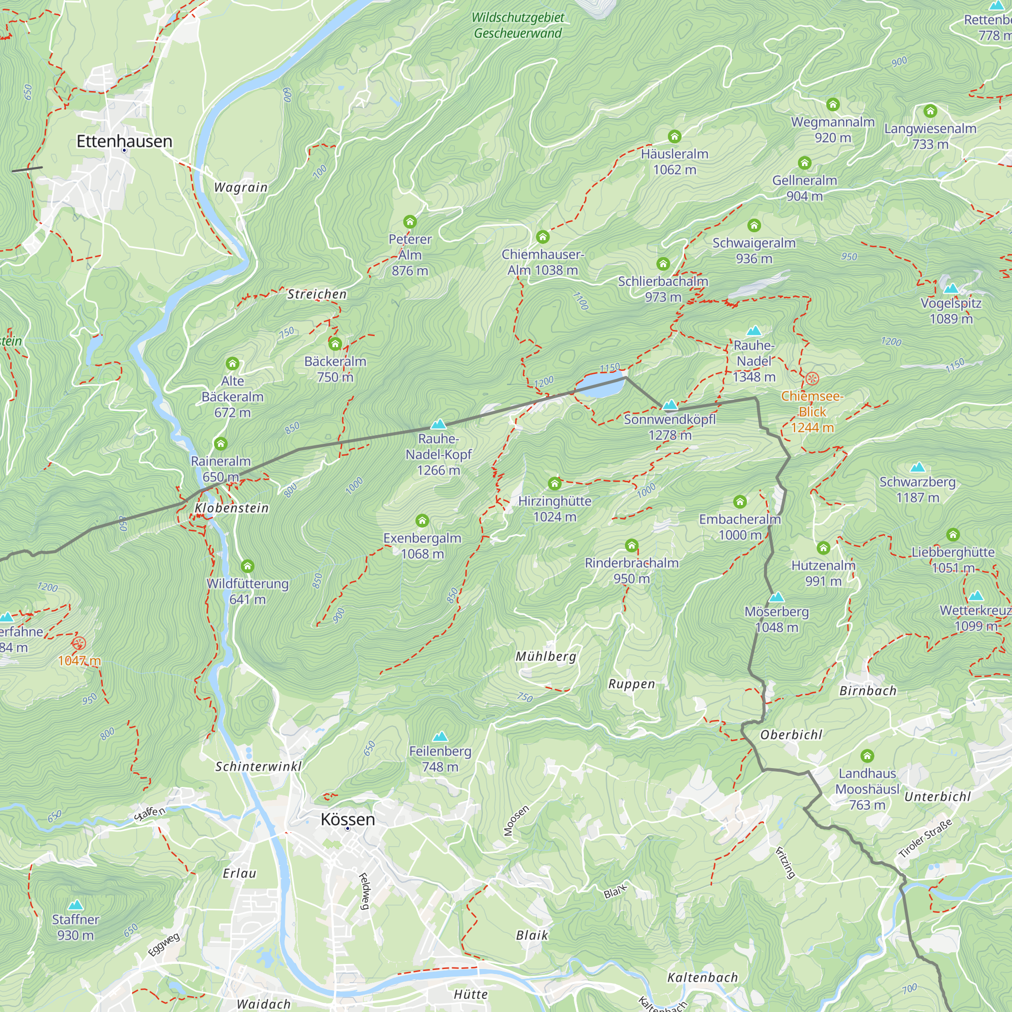 Ast zu Moosenhütte map