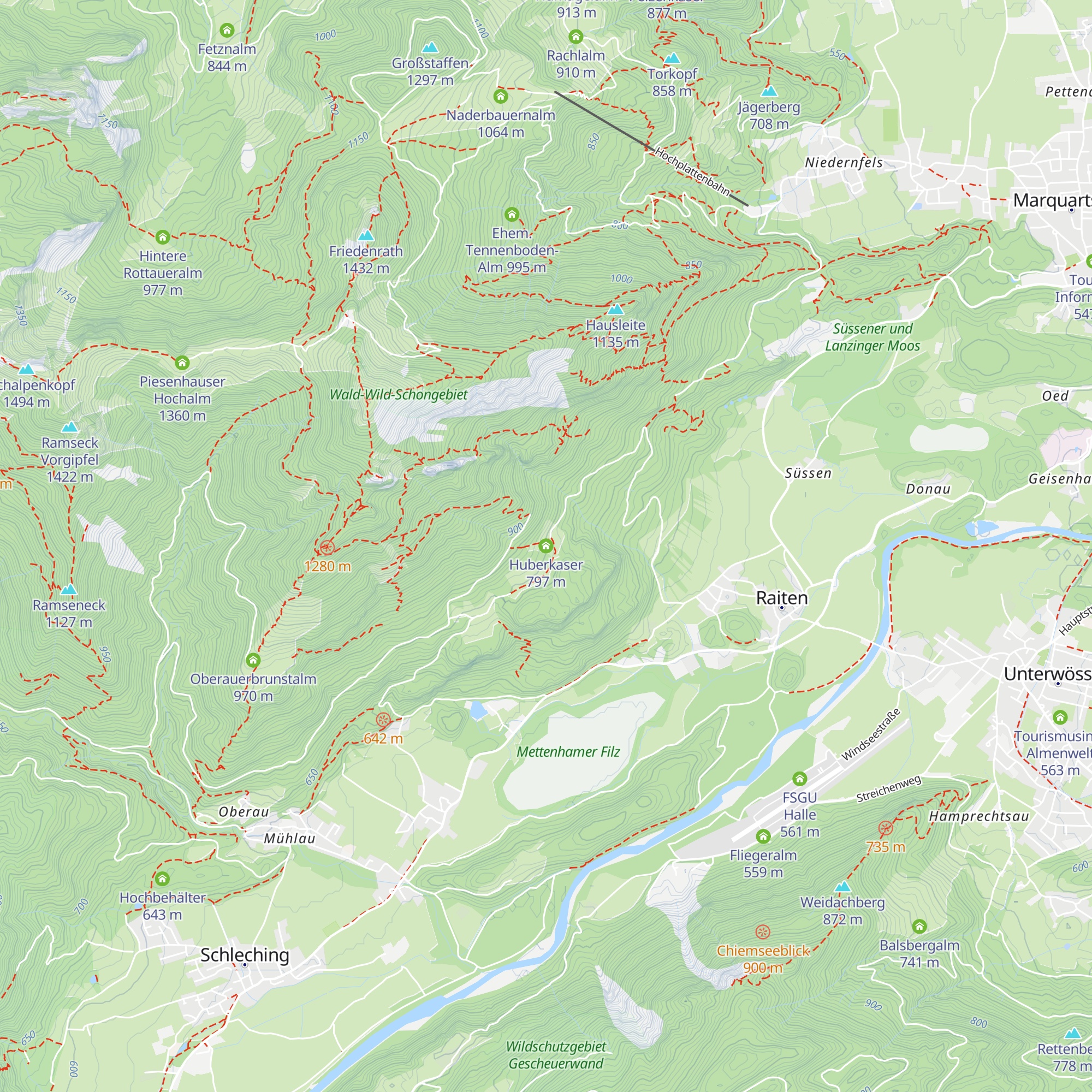 Huberkaser map