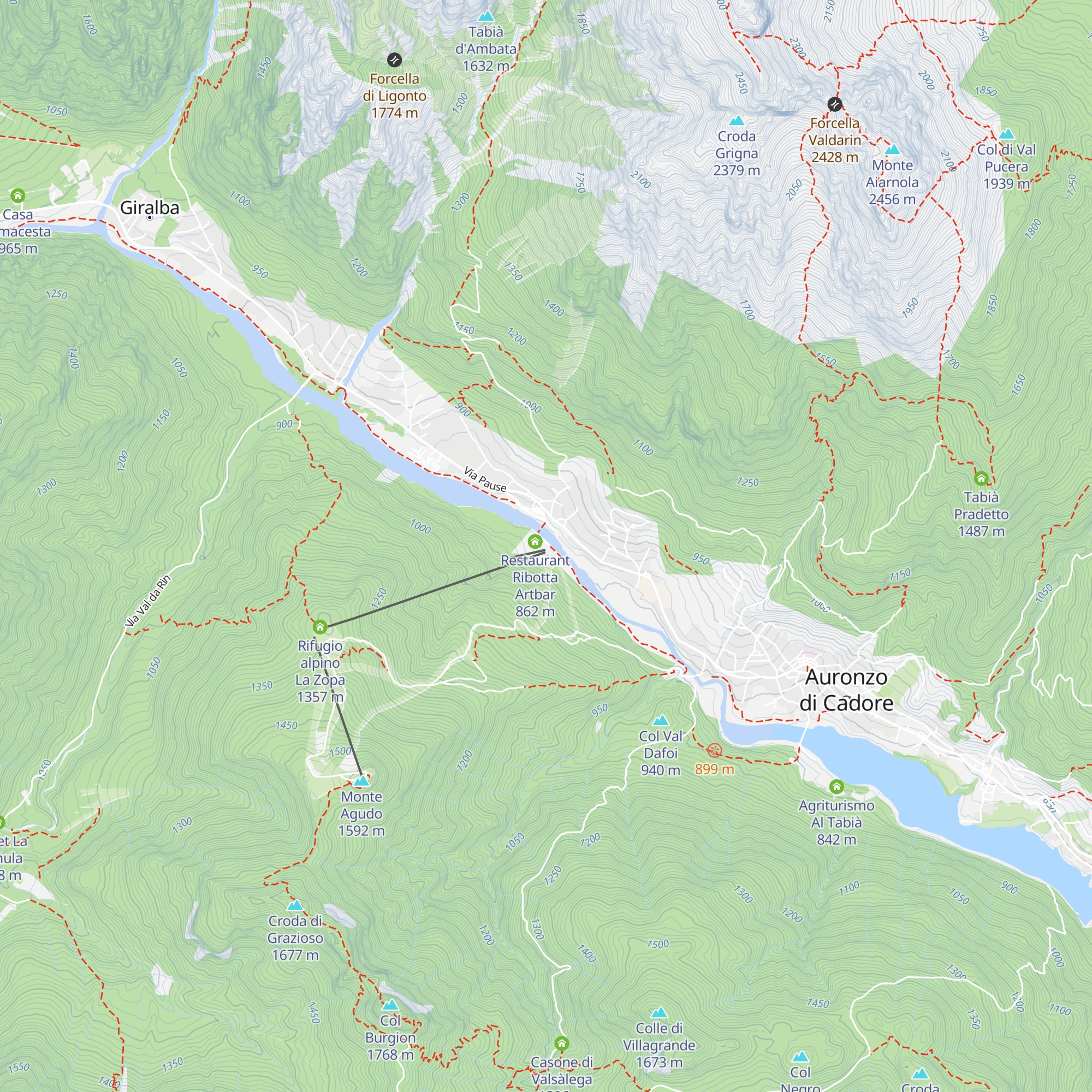 Ski Bar Taiarez Cafe map