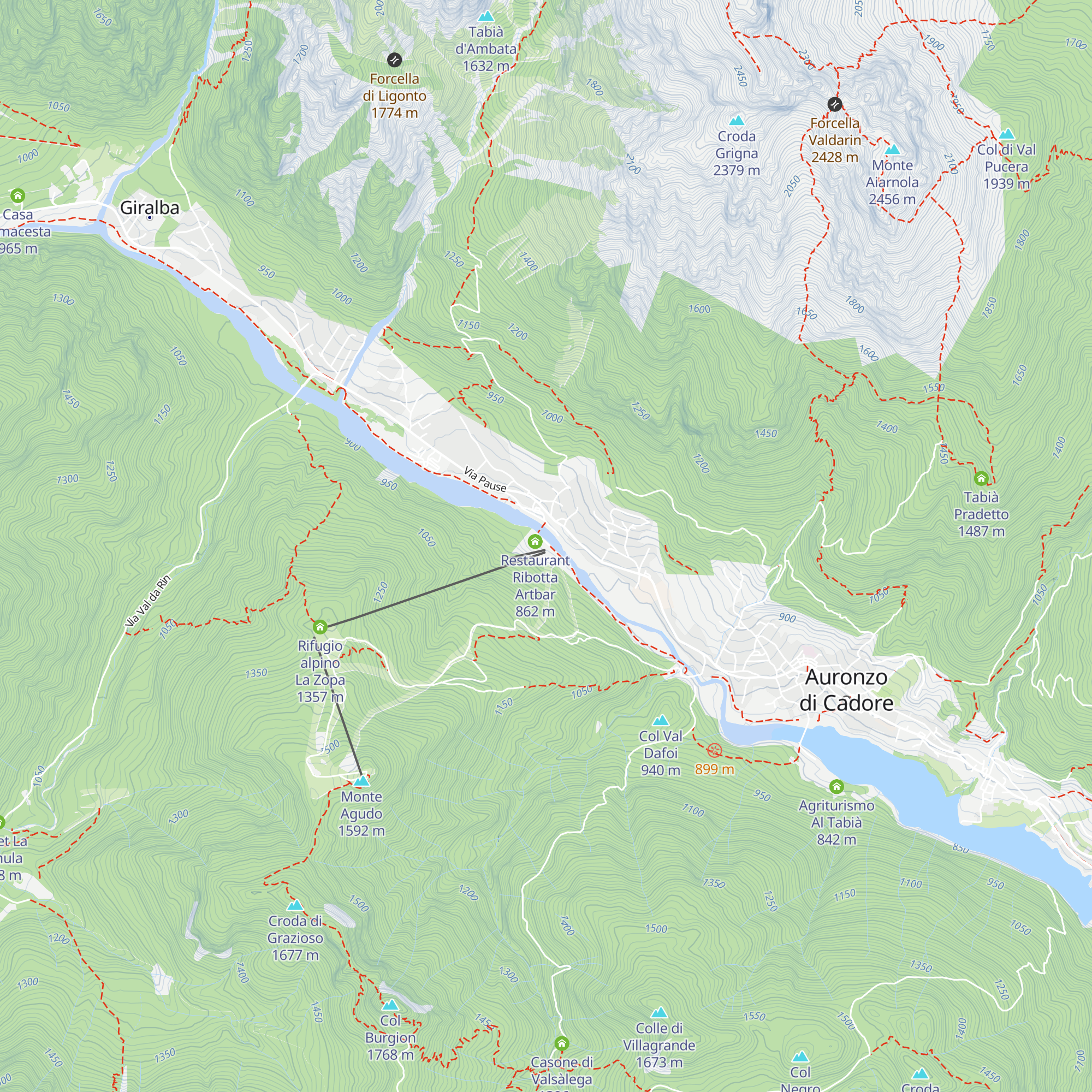 Ski Bar Taiarez Cafe map