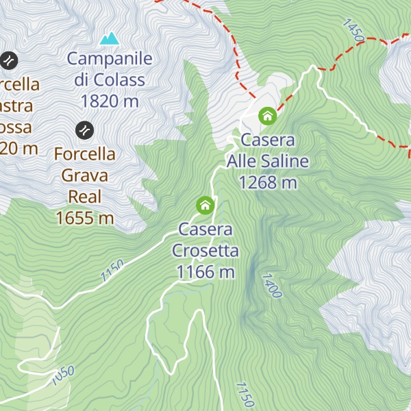 Map of Casera Crosetta