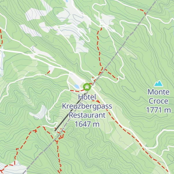 Map of Hotel Kreuzbergpass Restaurant