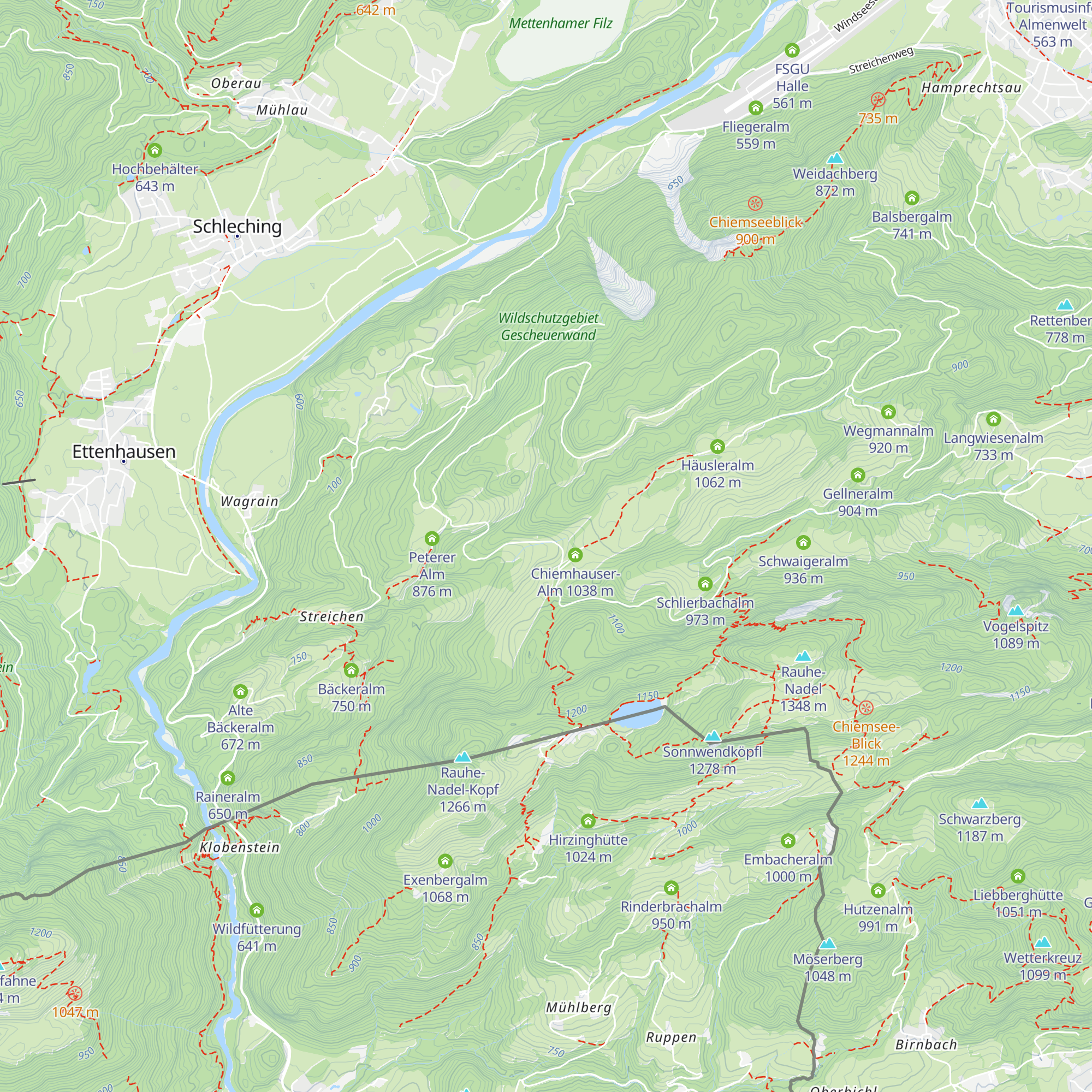 Donauer Alm map