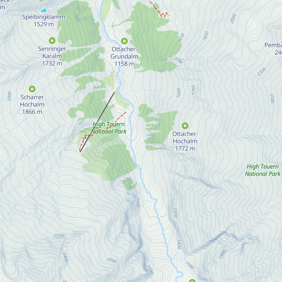 Schuhbichlalm map