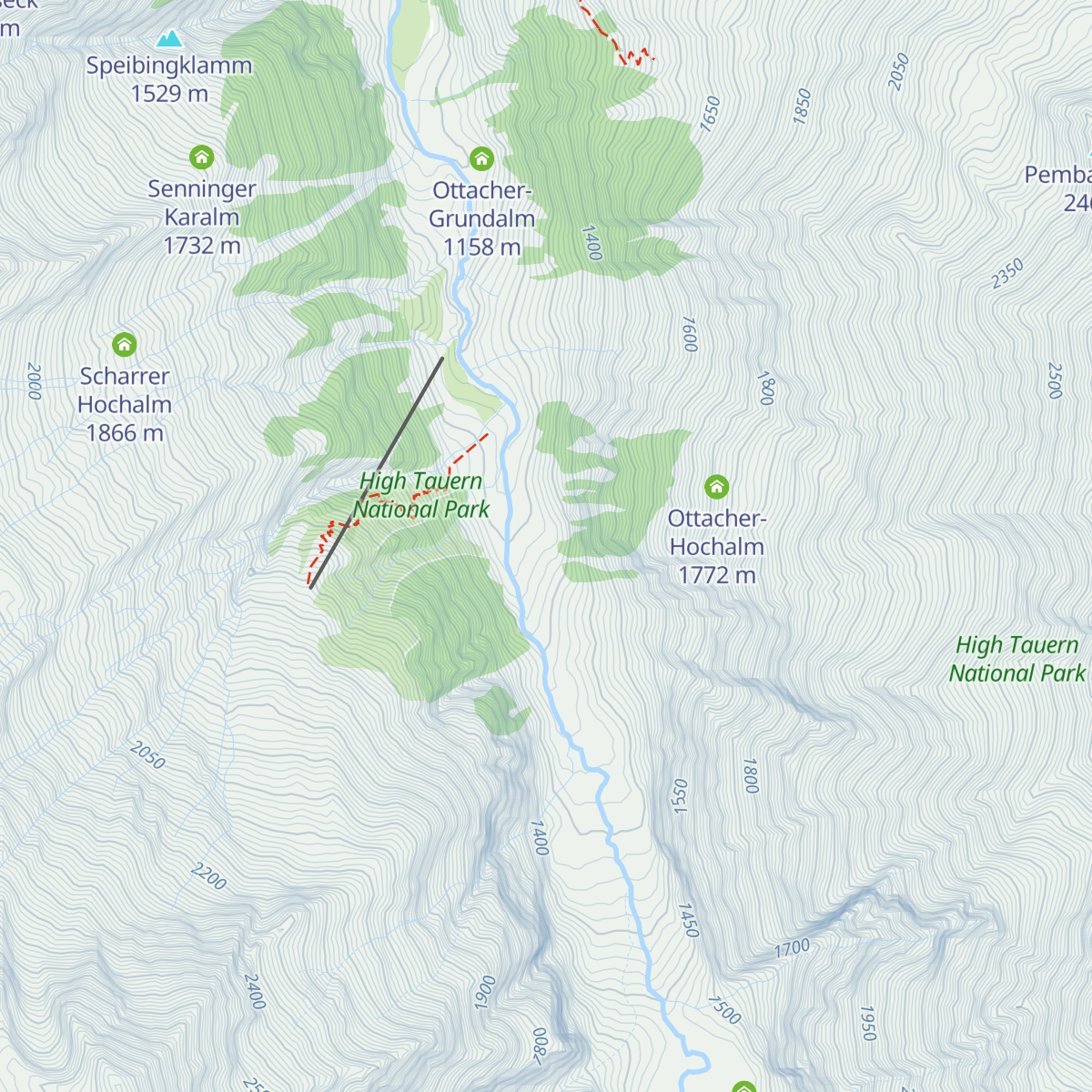 Schuhbichlalm map