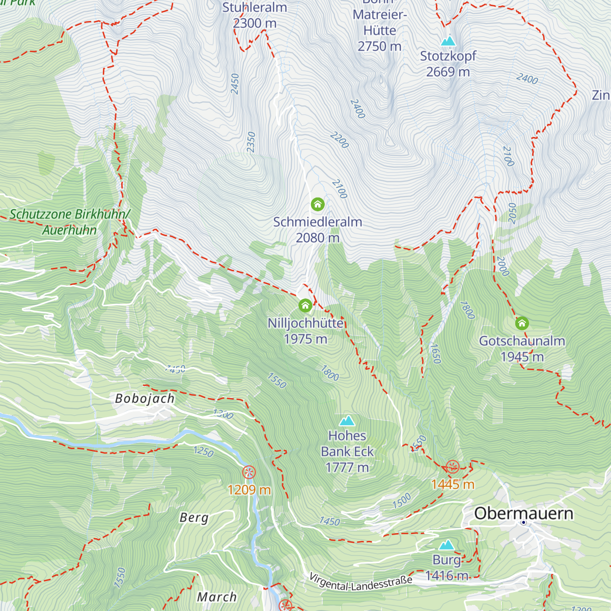 Nilljochhütte map