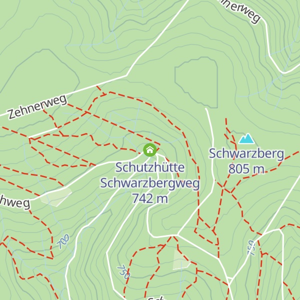 Map of Schutzhütte Schwarzbergweg