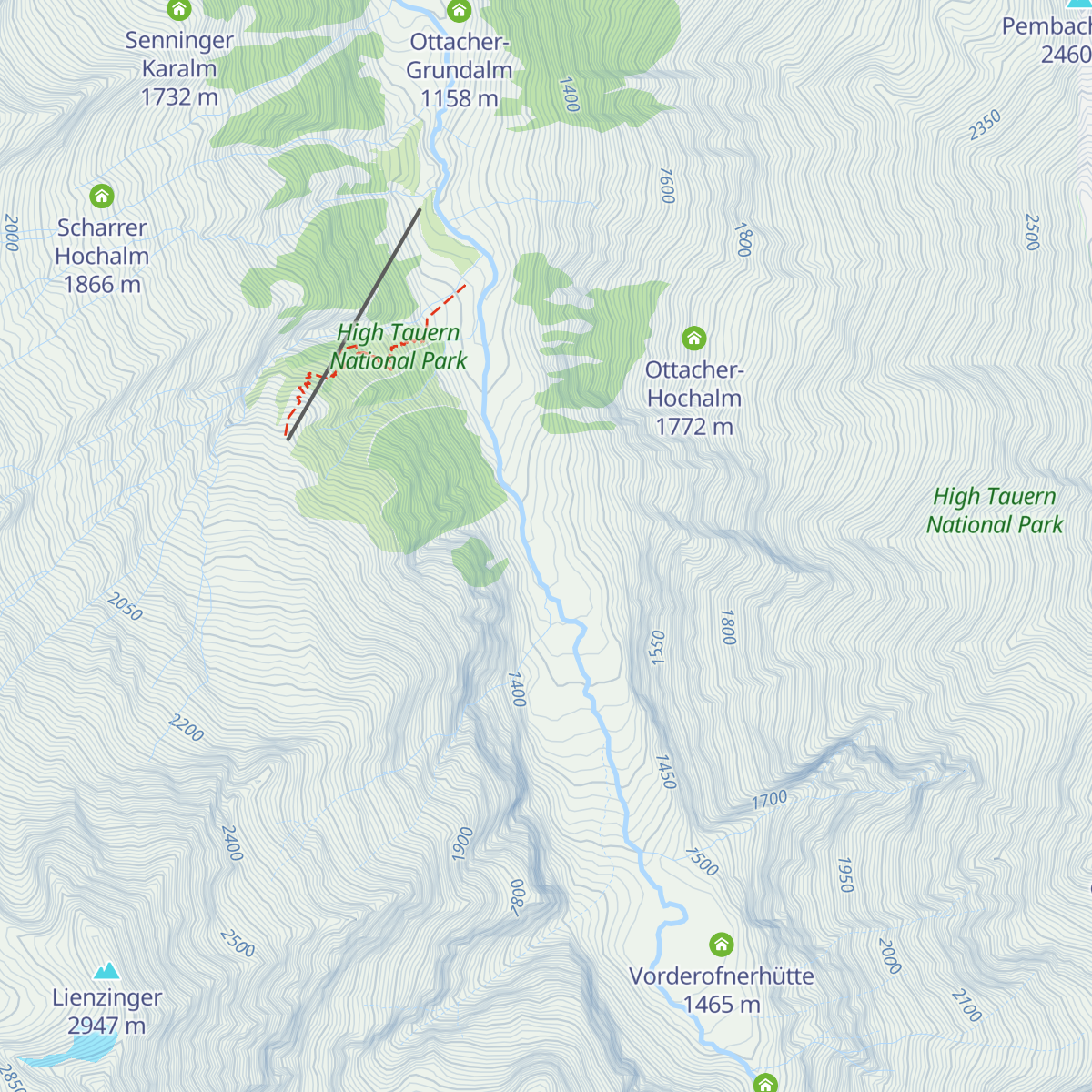 Rossgrubalm map