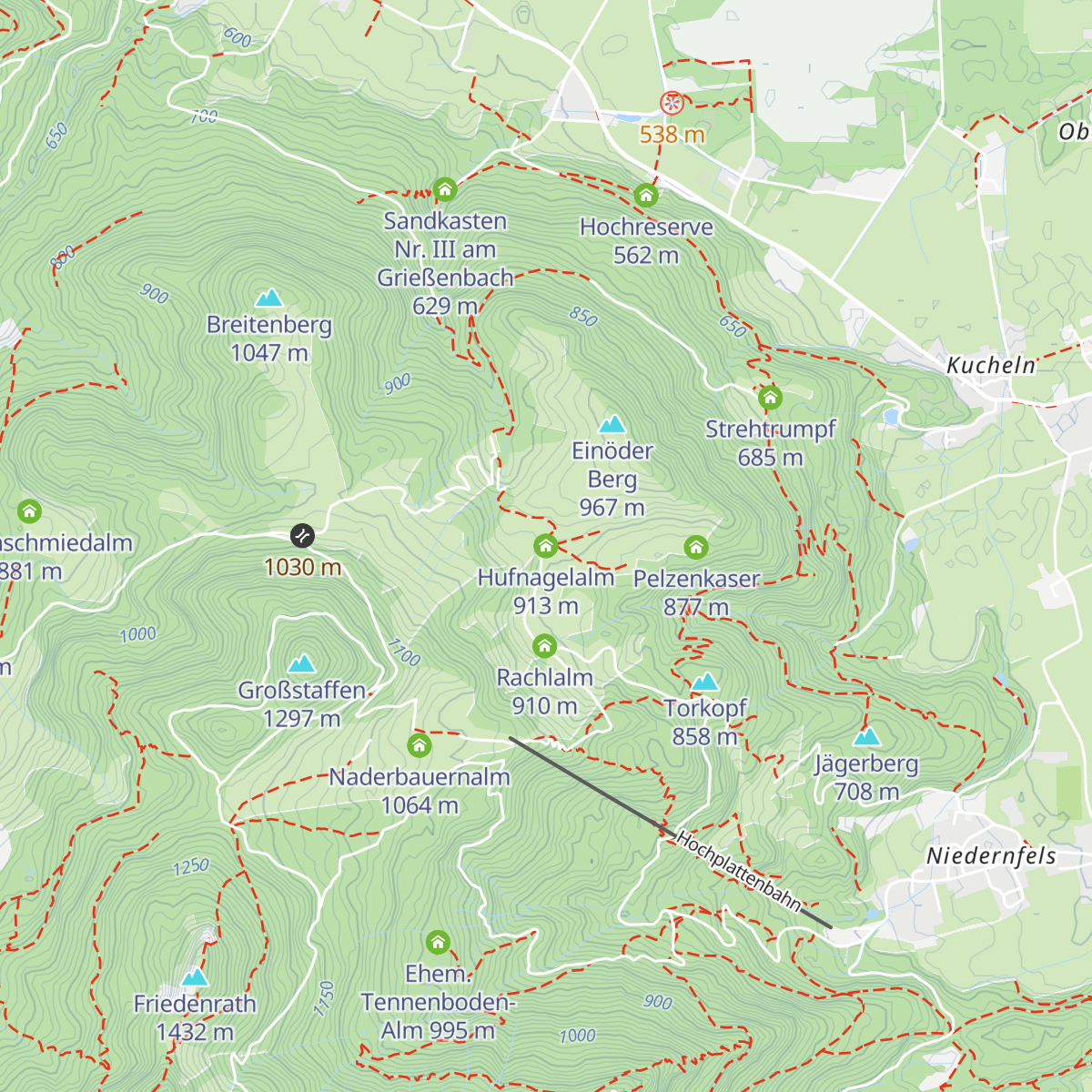 Hufnagelalm map