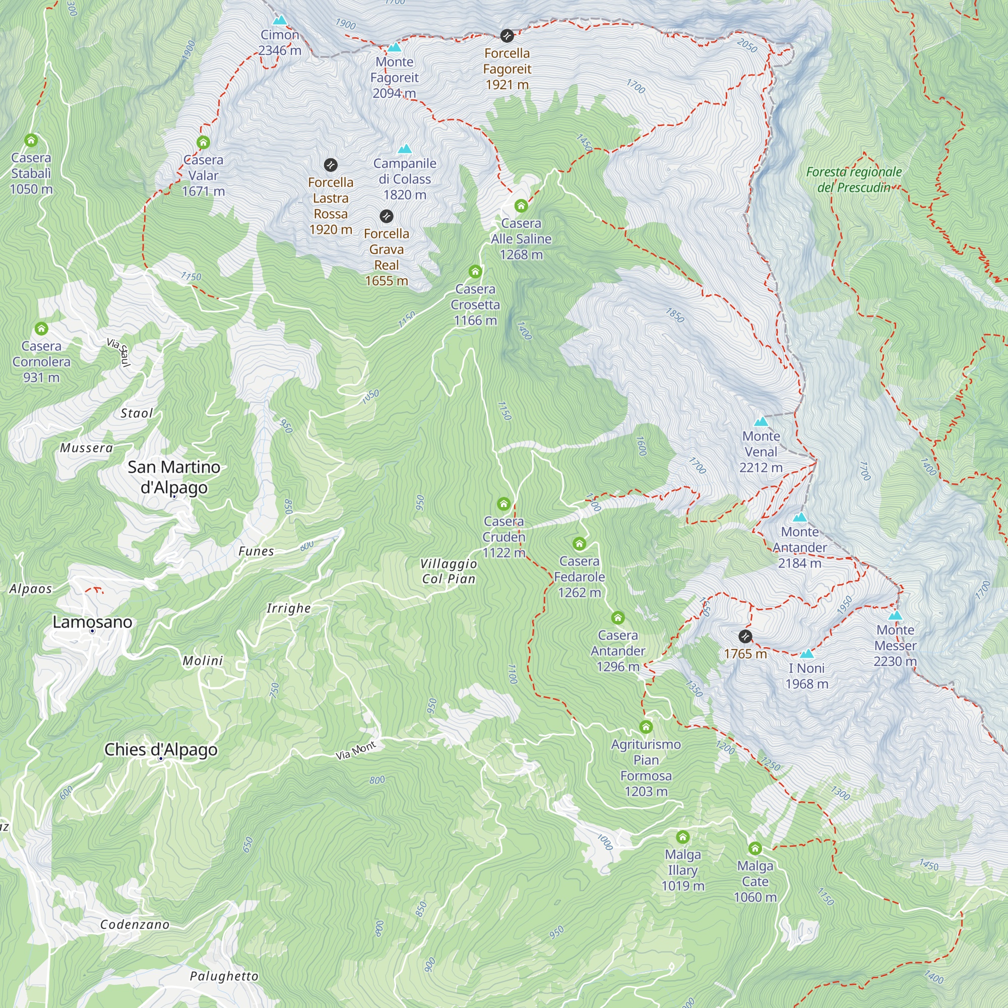 Casera Cruden map