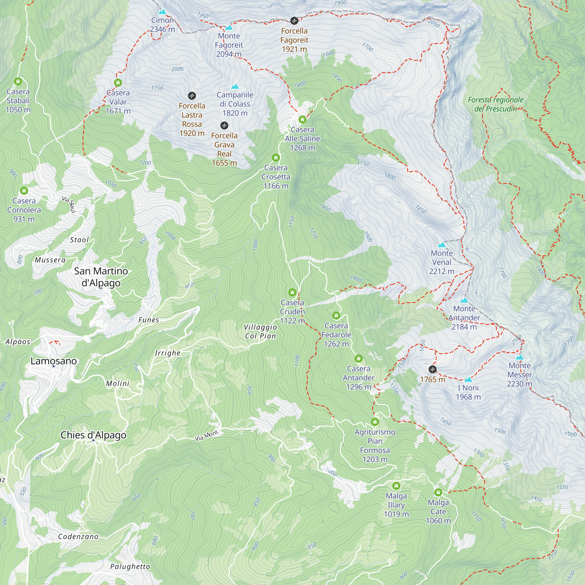 Casera Cruden map