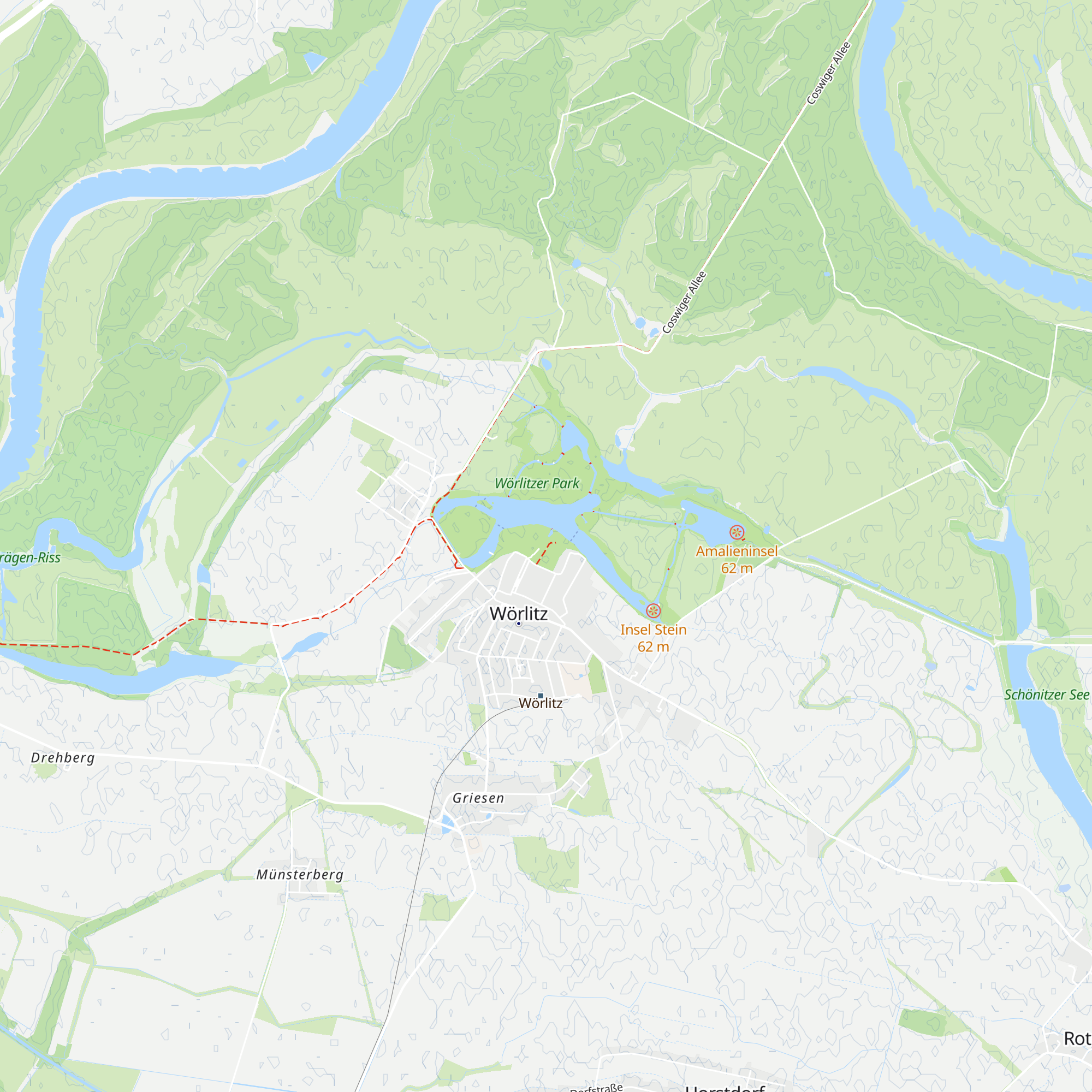 Touristinformation Gartenreich Dessau-Wörlitz map