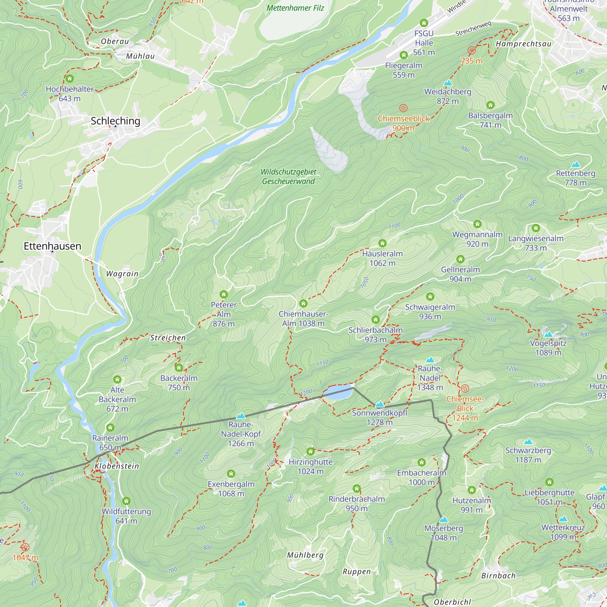 Chiemhauser-Alm map