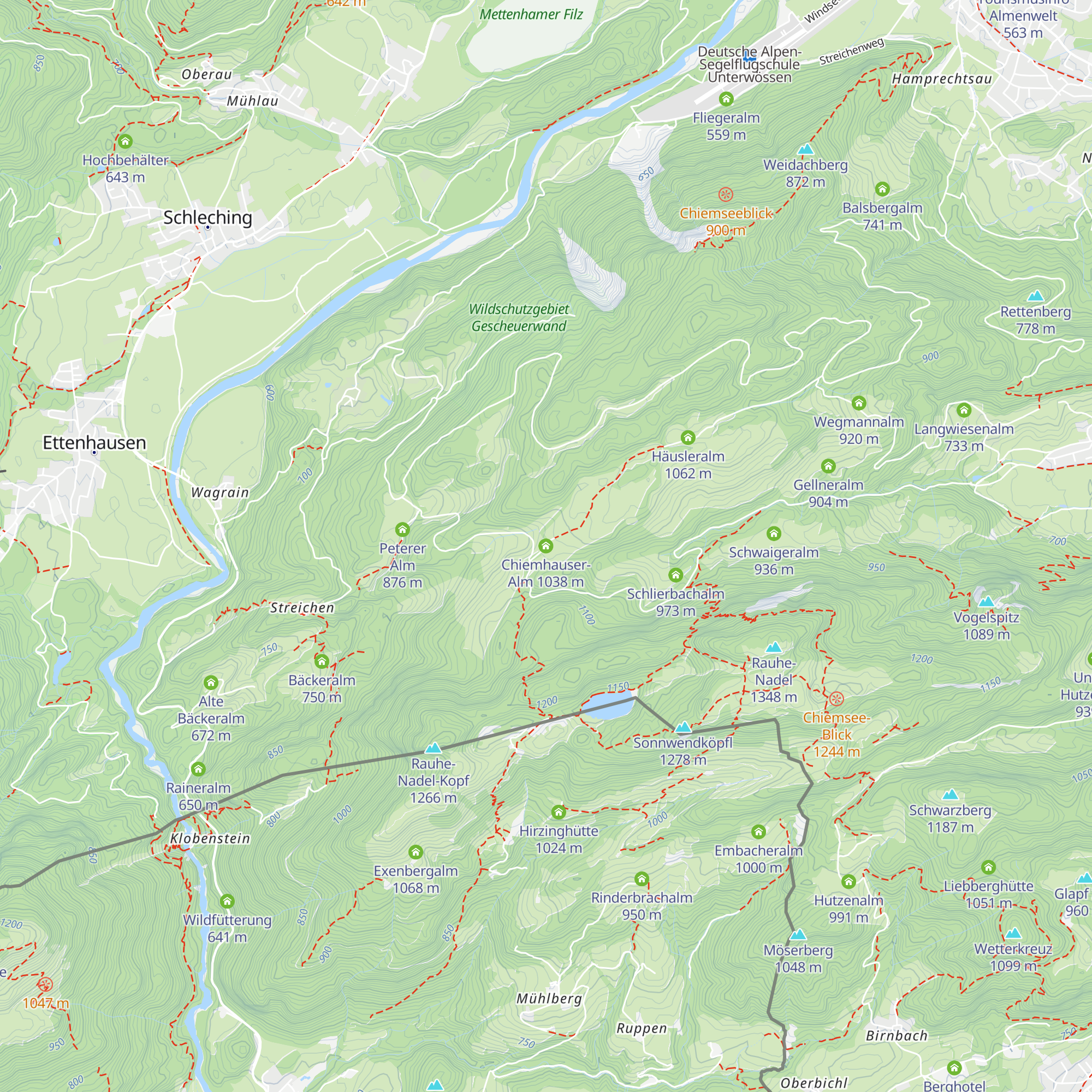 Chiemhauser-Alm map