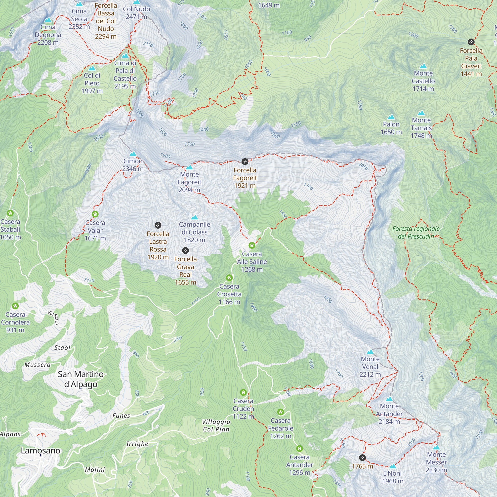 Casera Venàl map