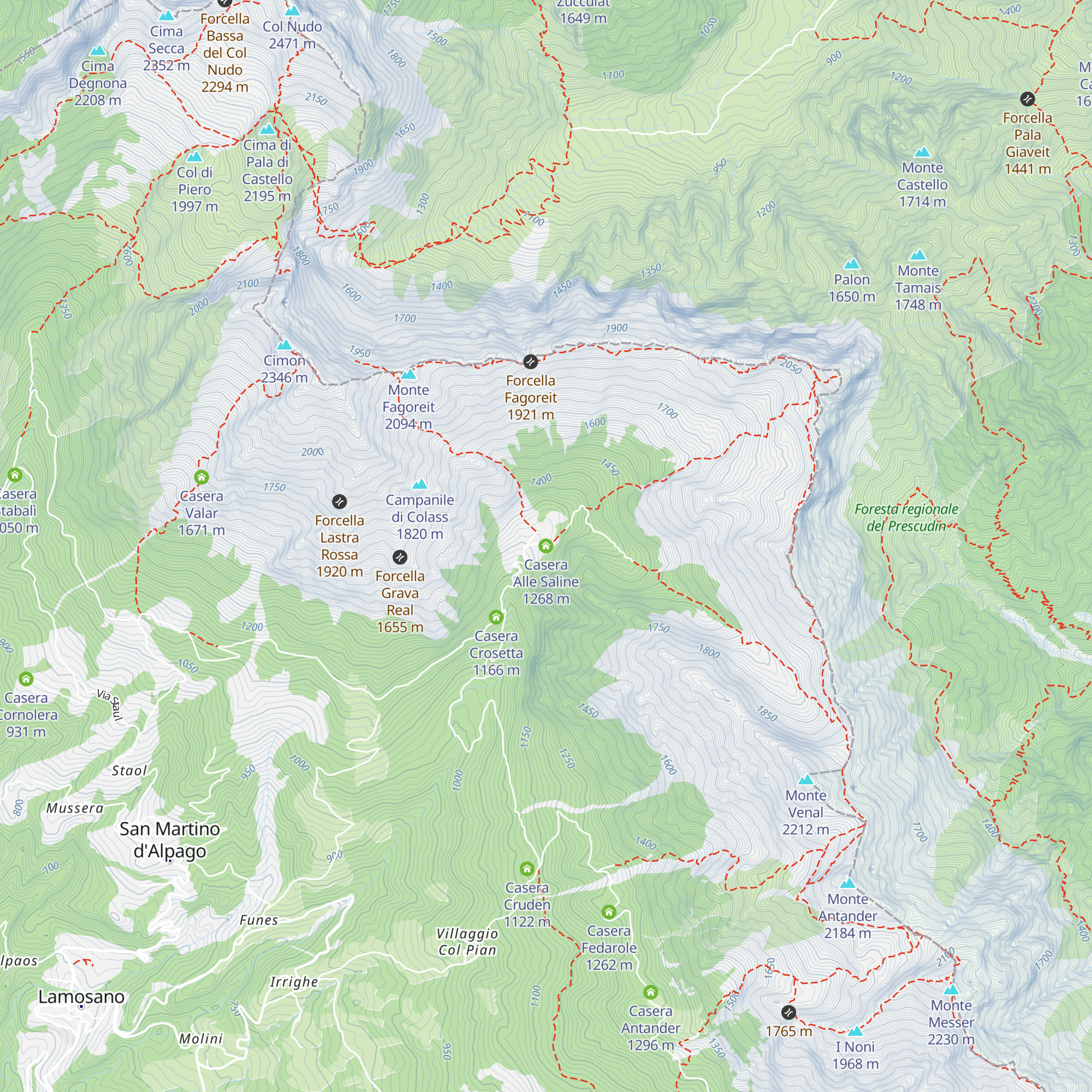 Casera Alle Saline map