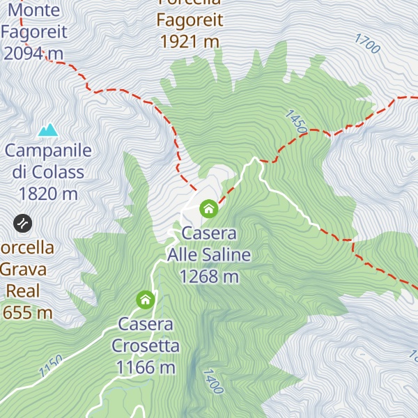 Map of Casera Alle Saline