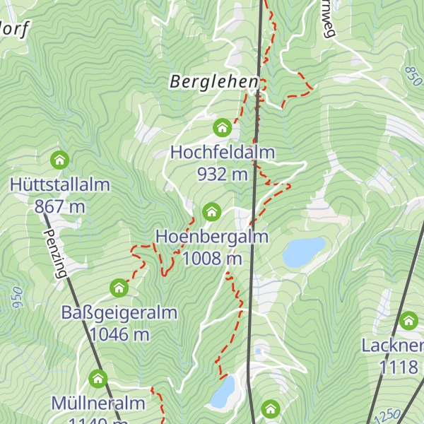 Map of Hoenbergalm