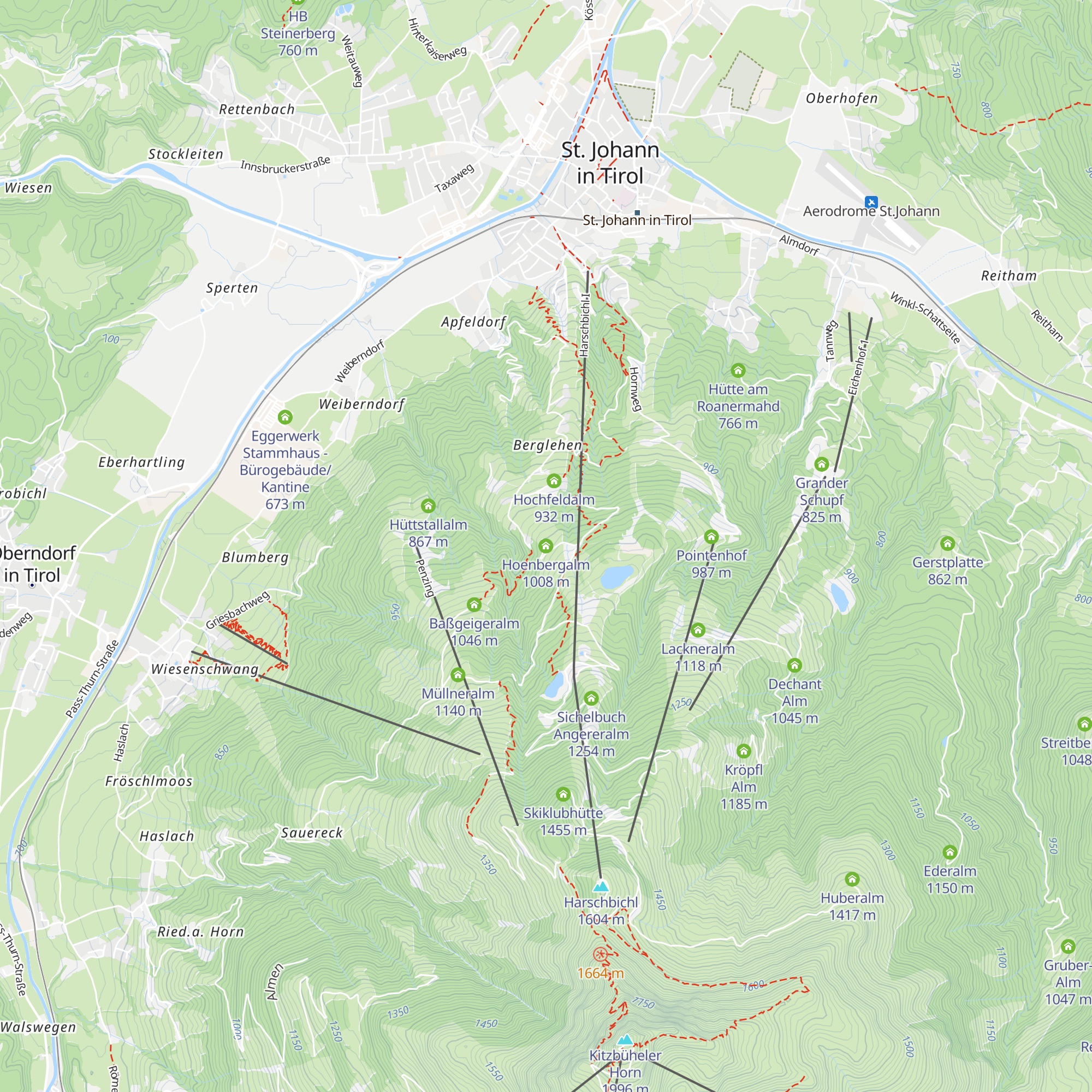 Hoenbergalm map