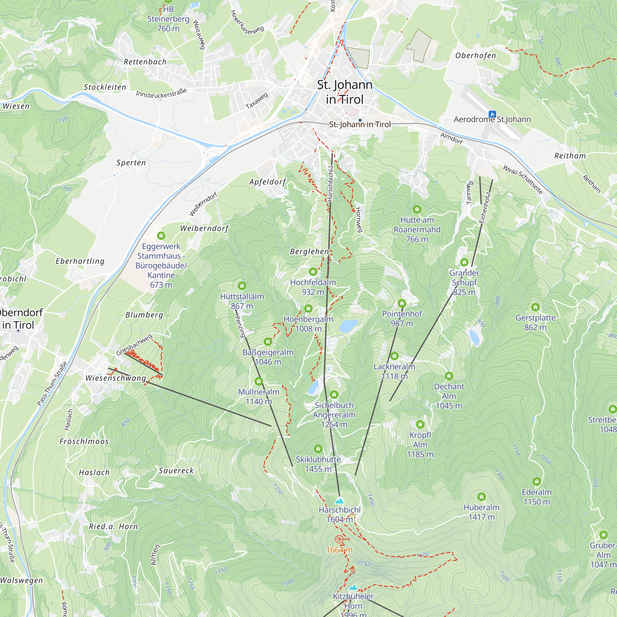 Hoenbergalm map