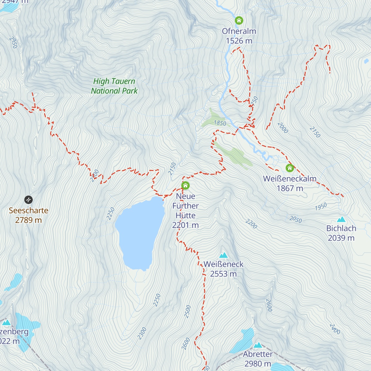 Neue Fürther Hütte map