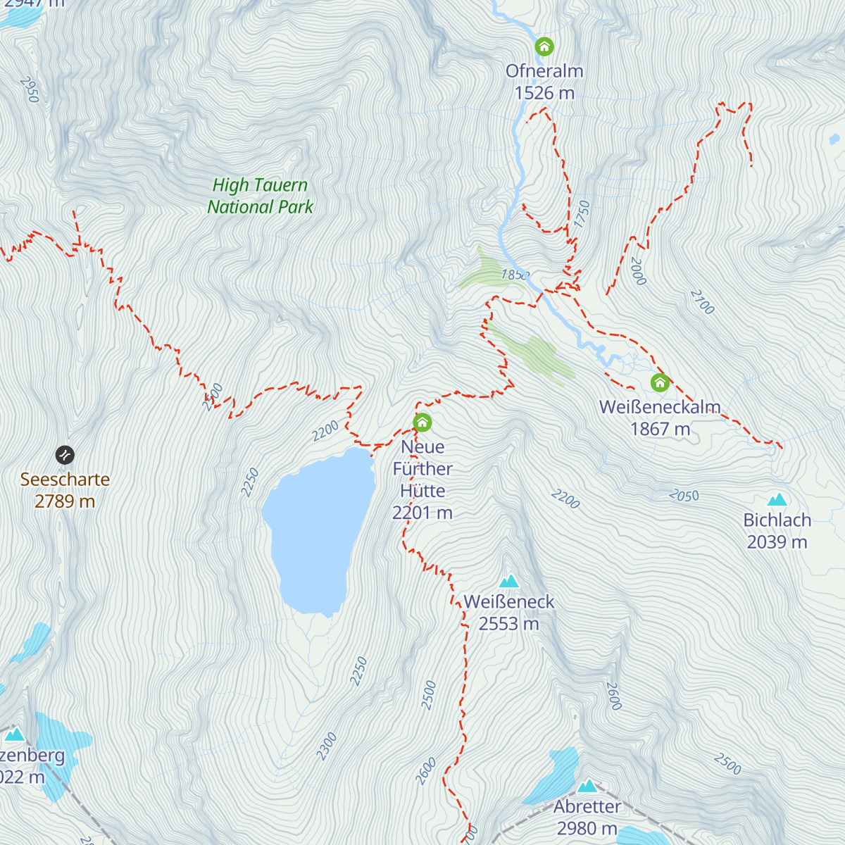 Neue Fürther Hütte map