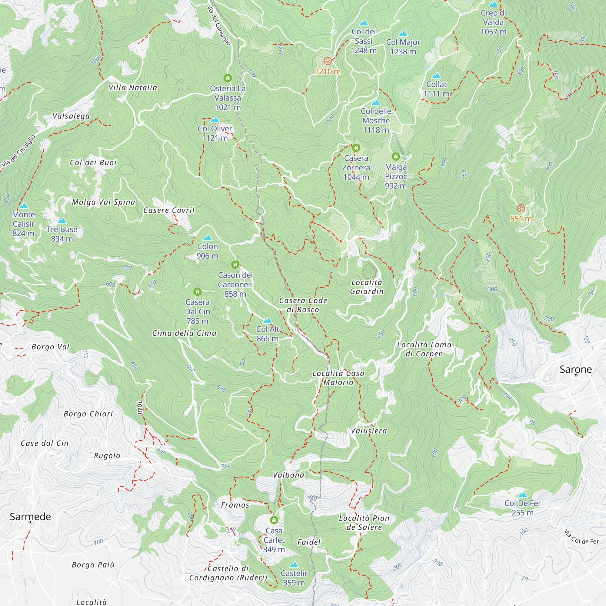 Casera Code di Bosco map