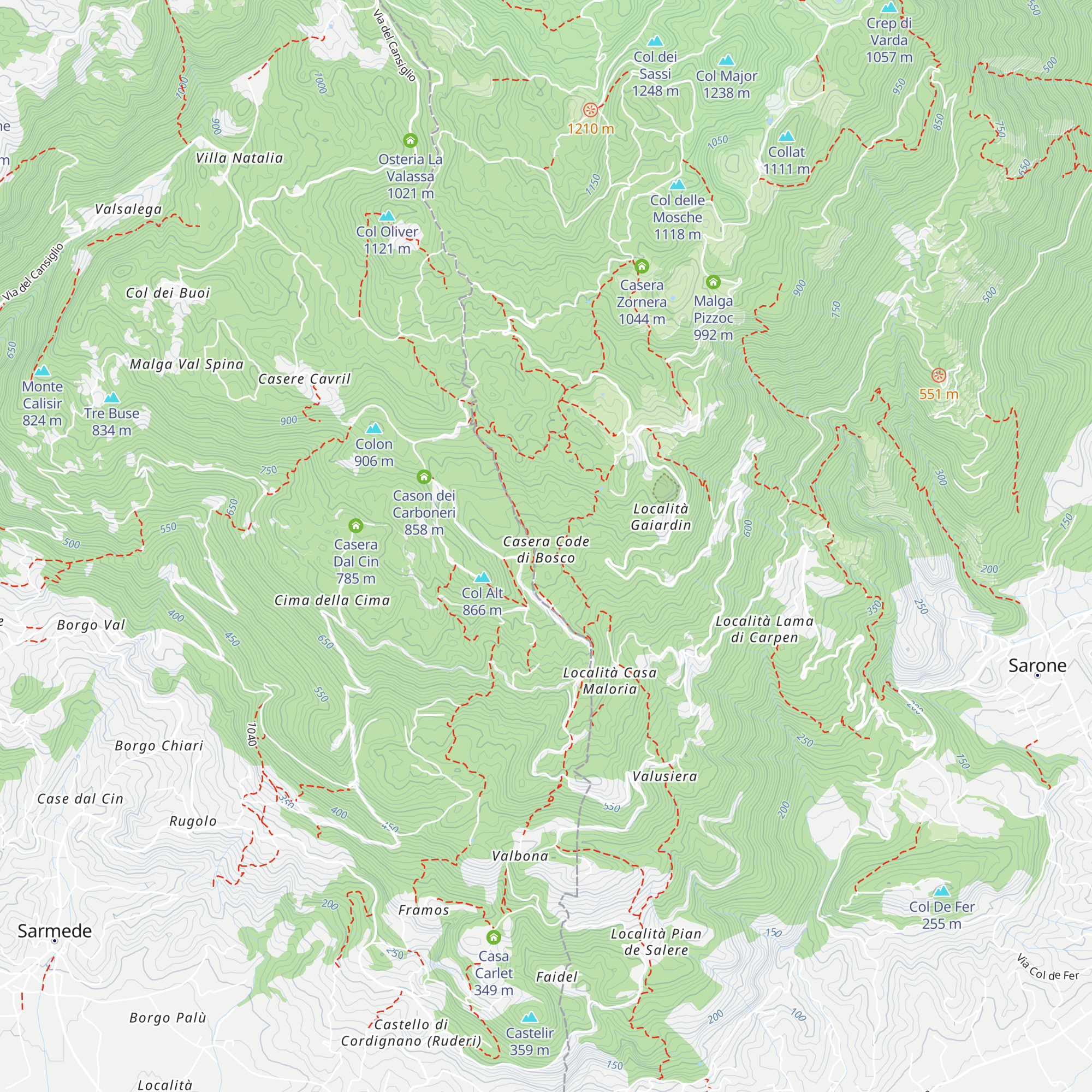 Casera Code di Bosco map