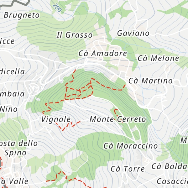 Map of Monte Cerreto