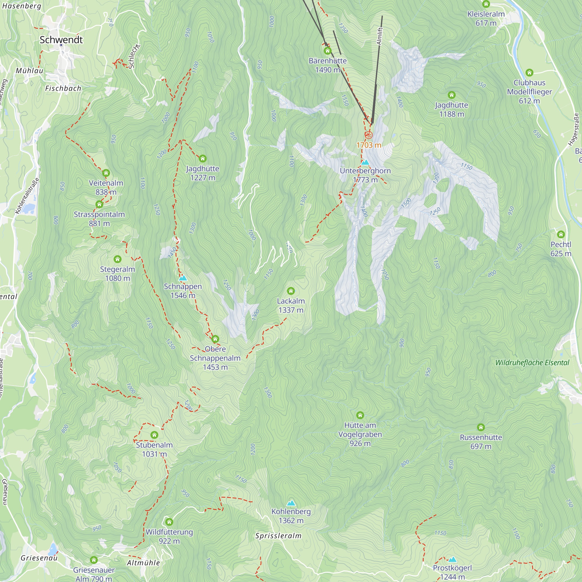 Lackalm map
