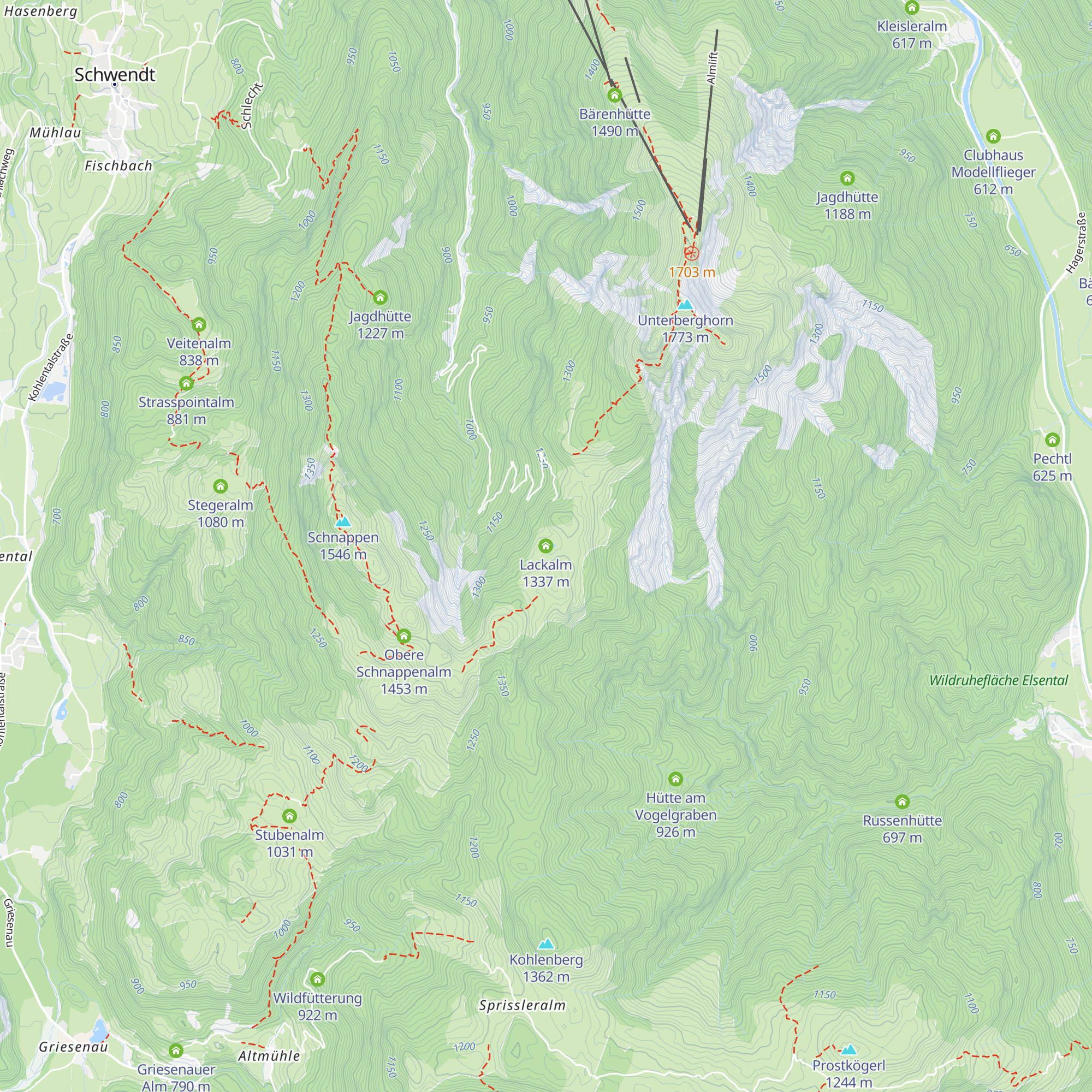 Lackalm map