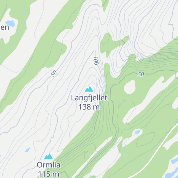 Map of Langfjellet